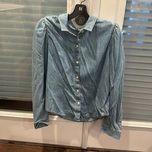 Chambray button down shirt from express new with tags size l